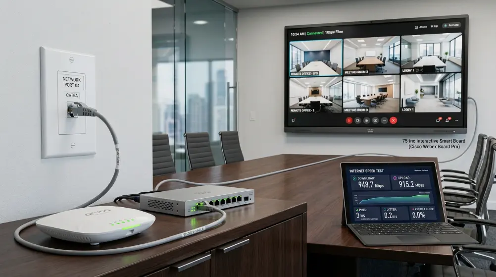 Persyaratan Jaringan Internet untuk Smart Board Rapat Hybrid