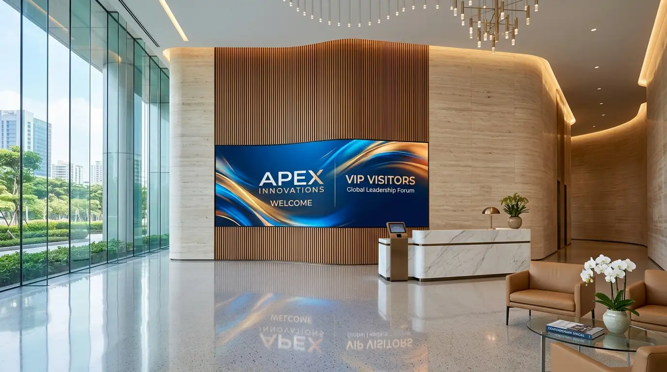 Videotron Lobby Kantor untuk Digital Signage dan Branding Perusahaan