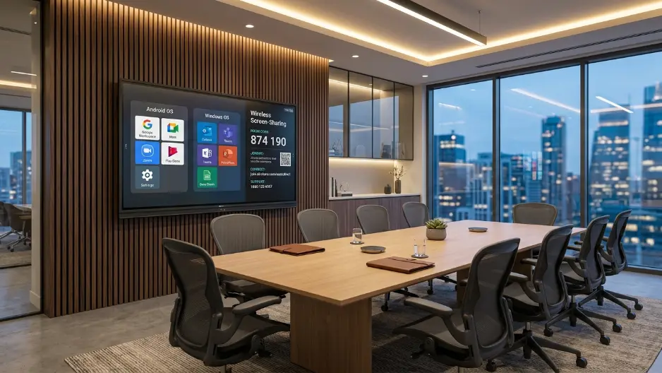 Mengenal Fitur Wireless Sharing dan Dual OS pada Smart Board Ruang Meeting