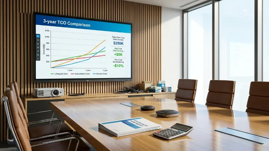 Perbandingan Total Cost of Ownership Smart Board vs Proyektor Interaktif Selama Tiga Tahun