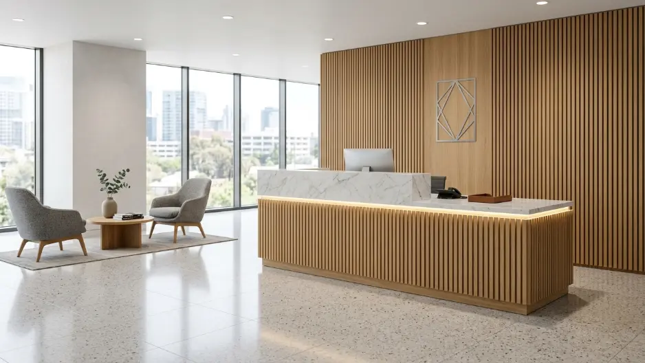 Furniture Kantor Minimalis yang Ideal untuk Area Resepsionis
